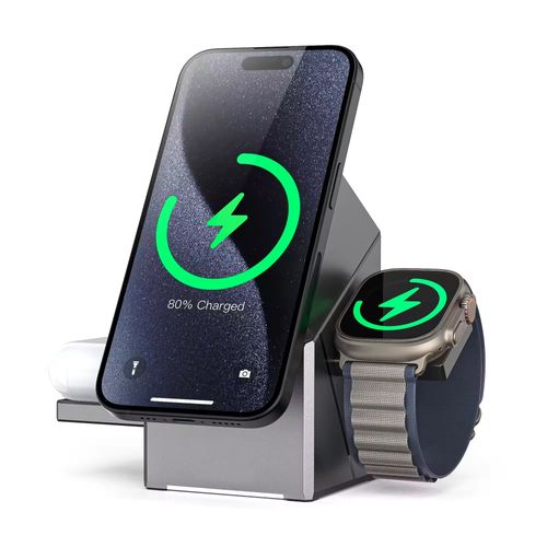 🤠3-in-1 Magnetic Automatic Rotating Wireless Charger😄💎