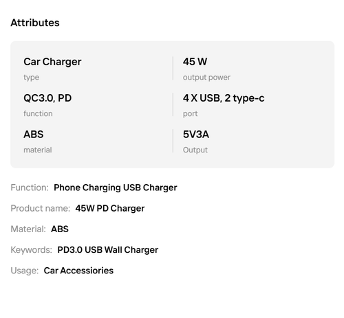 🚗 8‑in‑1 multi‑port car charger adapter