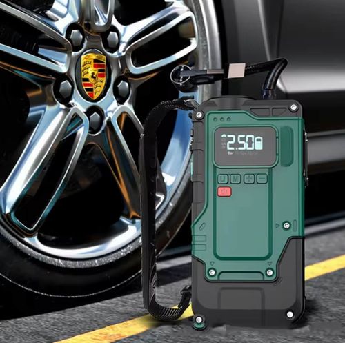 🔁 Efficient air pump for fast, convenient tire inflation.