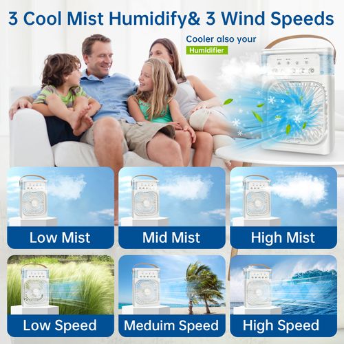 ❄️ Stylish Ice Crystal Cooling Fan