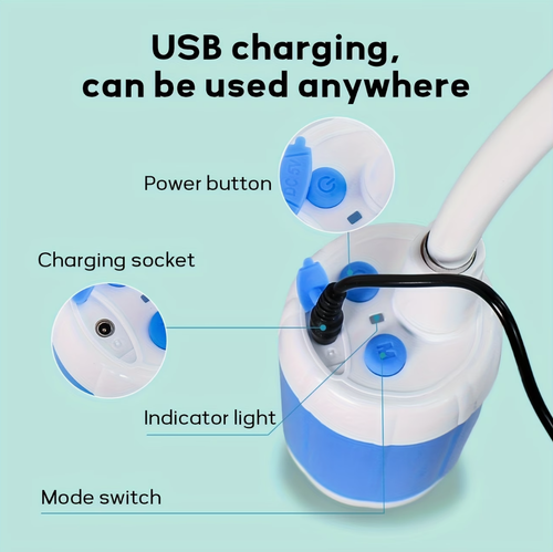 💧 Portable rechargeable electric shower pump