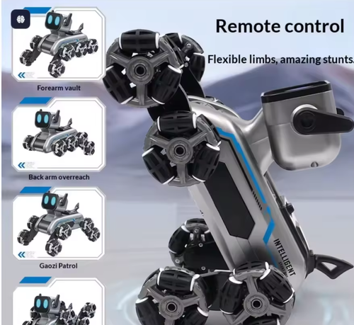 🐶 Luxury 8‑wheel stunt mechanical dog toy
