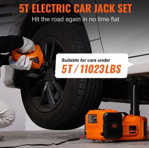 🔧 5T 12V electric car jack with impact wrench