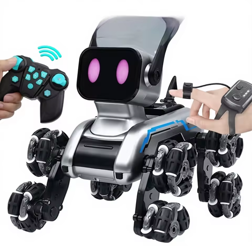 🐶 Luxury 8‑wheel stunt mechanical dog toy