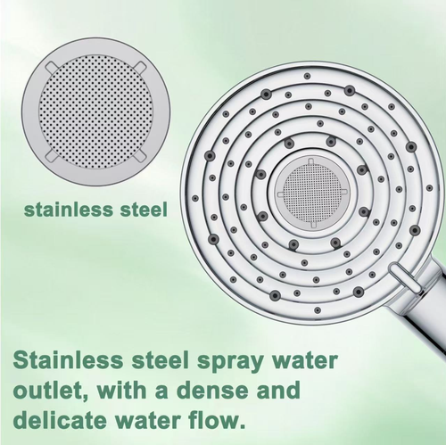 🚿 10-function high-pressure handheld shower head 💧 Built-in filter purifies daily bathing water