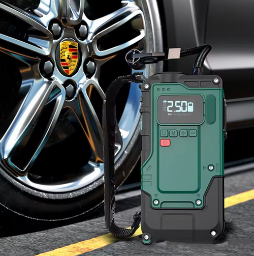 🔁 Efficient air pump for fast, convenient tire inflation.