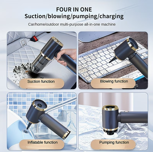 🌀 Strong suction & blow cordless handheld vacuum