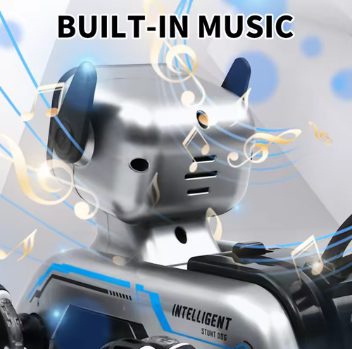 🐶 Luxury 8‑wheel stunt mechanical dog toy