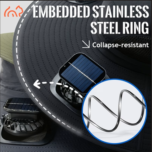 💥💥Wholesale Price Rechargeable Solar Fan Hat - Adjustable Wide Brim 15cm) Fishing Cap with Dual Cooling Fans & UV Protection💥