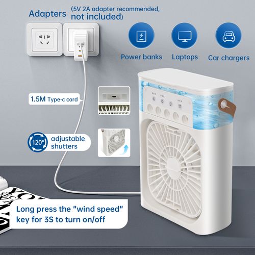 ❄️ Stylish Ice Crystal Cooling Fan