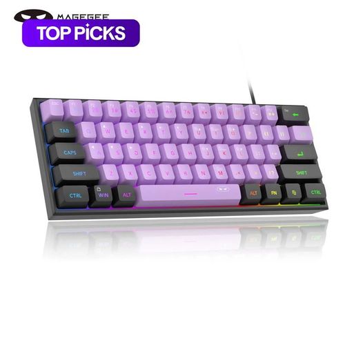 MageGee Mini 60% Membrane Gaming Keyboard, RGB Backlit 61 Key Ultra-Compact Keyboard, TS91 Ergonomic Mechanical Feeling Office Computer Keyboard TOP PICKS