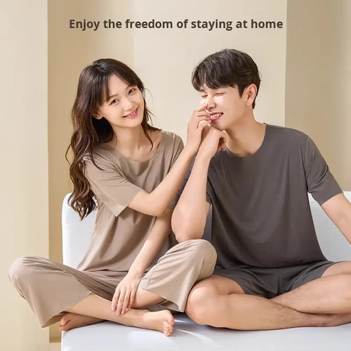 Ice Silk Pajama Set — Couples' Two-Piece Set