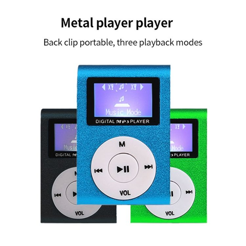 Metal Clip MP3 Music Player with Screen (Main Unit + 512MB Card + Dual-Wire Earphones)
