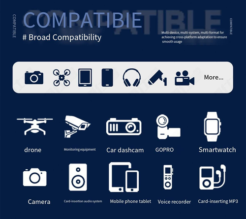 Memory Cards: 16GB, 32GB, 64GB, 128GB（MP3 Players, Mobile Phones, MP4 Players, Cameras, DSLRs, PSP Consoles, Card-Slot Speakers, Amplifiers）