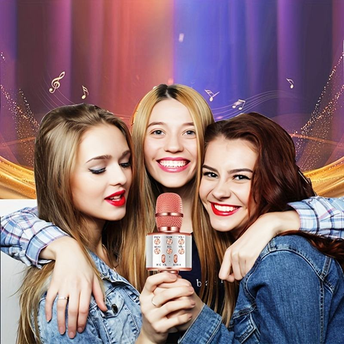 Integrated Microphone & Speaker — Wireless Bluetooth Karaoke Mic for Home Use