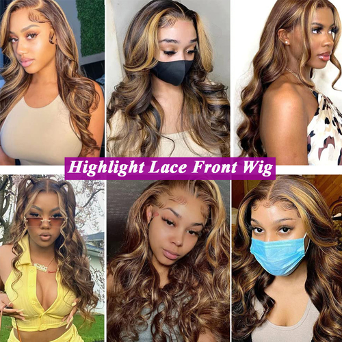 Best-Selling African-Style Front Lace Wig — Deep Wave Curls（26-Inch Best-Selling Piano-Color Front Lace Wig — Deep Wavy Curls）