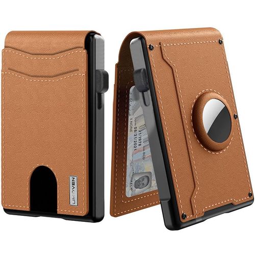 Wallet Men's Long Card Holder Large Capacity Card Slots Flip Cover Carbon Fiber Metal Case Anti-theft Card