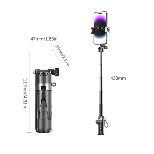 P15mini-C Magnetic Tripod Easy Portable Photography Selfie Stick with Wireless Control Professional Pocke