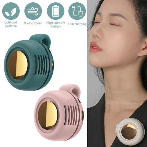 New Design Waist Hanging Whirlwind Fan Portable Leafless Clip-On Neck Waist Fan USB Air Cooler Hanging Neck Fan for Traveling