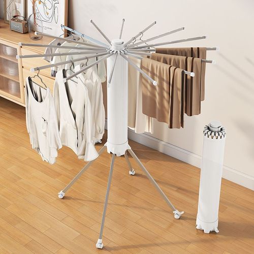 Floor Standing High Quality Fashion Space Saving Free Installed Tripod Octopus Rotating Folding Drying Clothes Racks