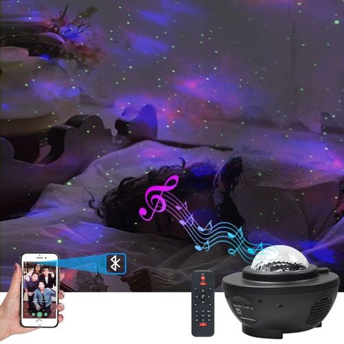 New Laser Light Star Projection Lamp Ambient Music USB Full Flame Water Pattern LED Night