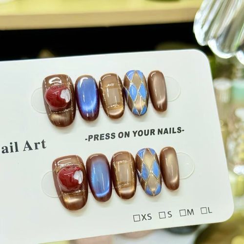 The new handcrafted, custom-made press-on nails are reusable, offering a high-end, luxurious feel.
