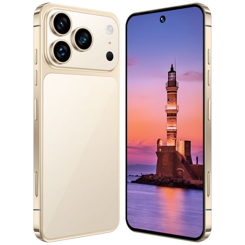 I17 Pro Max Android Smartphone, 4GB+64GB or 3GB+16GB, Global Version with 6.9-Inch Large Screen, Available in Black White Gray Gold Orange, Free Phone Case + Charger Included
