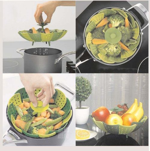 Multifunctional Expandable Steamer Tray for Kitchen Cooking and Fruit Serving