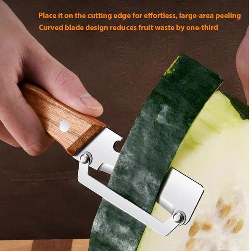 3 in 1 Kitchen Peeler with Bottle Opener and Wooden Grip for Fruits Veggies