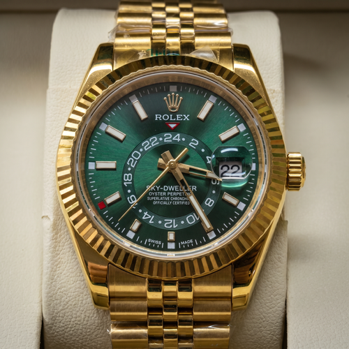 Rolex Sky-Dweller Full Gold Green Dial