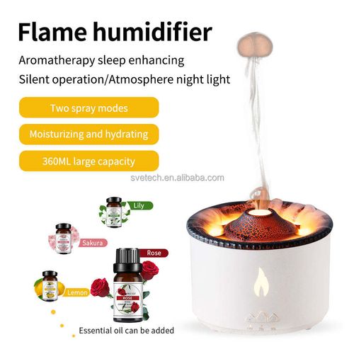 Home Mini Flame Essential Oil Aroma Diffuser Volcano Ultrasonic Purifier air Humidifiers