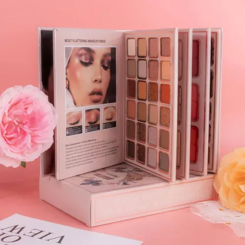 78 Colors Makeup Five Layers Eye Shadow Plate Matte Shimmer Blush Contour Highlights Waterproof Makeup Eyeshadow Book Set