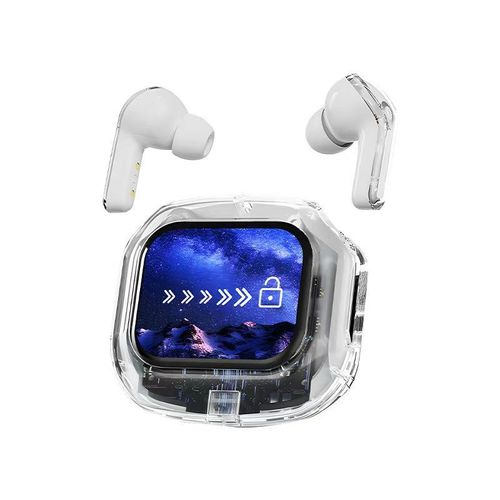 Air Max In-Ear TWS Earphones Fully Transparent Digital Display Multifunctional for Wireless Noise-Free LED Battery Indicator JL
