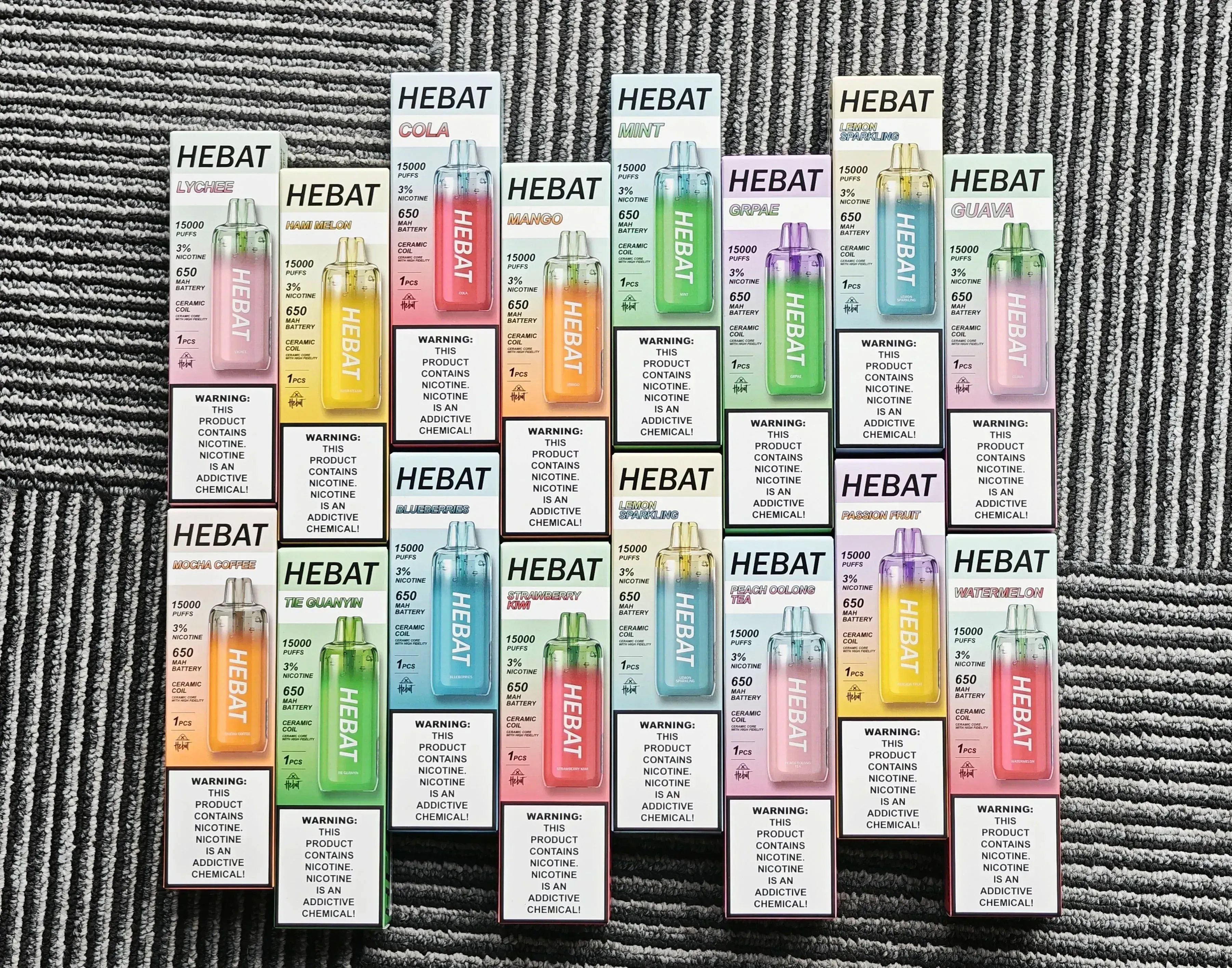HEBAT 15000口 換彈式 可注油 多口味 拋棄式電子煙