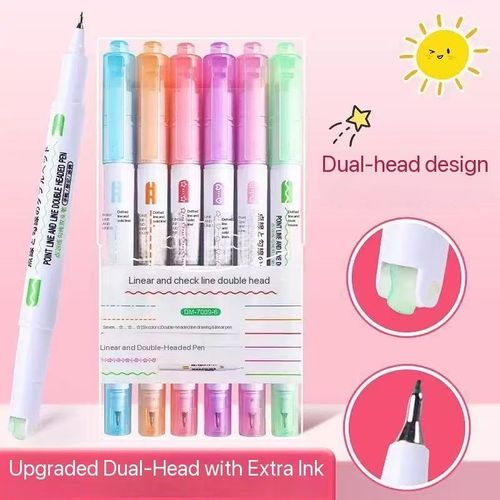 (Pack of eight)Flower outline pen curve pen handbook curve color pen handbook roller lace pen special pen for handwriting newspaper