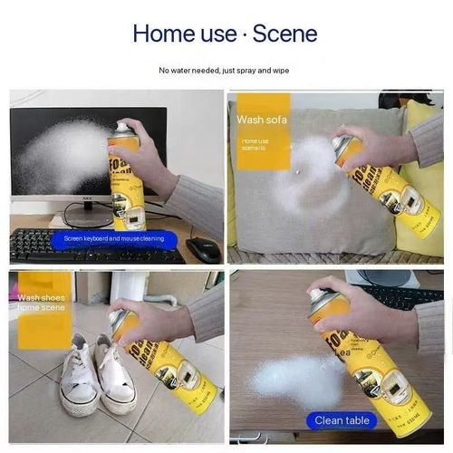 Multifunctional foam cleaner for car interior, seat and sofa cleaner, strong oil stain remover for car interior cleaning