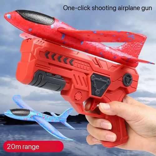 Children's toys, boys and girls, catapult aircraft gun models, lights, outdoor foam aircraft guns