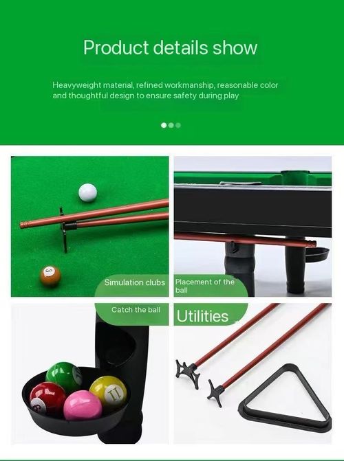 Children's billiard table, six-in-one multi-functional board game, basketball, football, indoor competition, toys for 6-12 years old