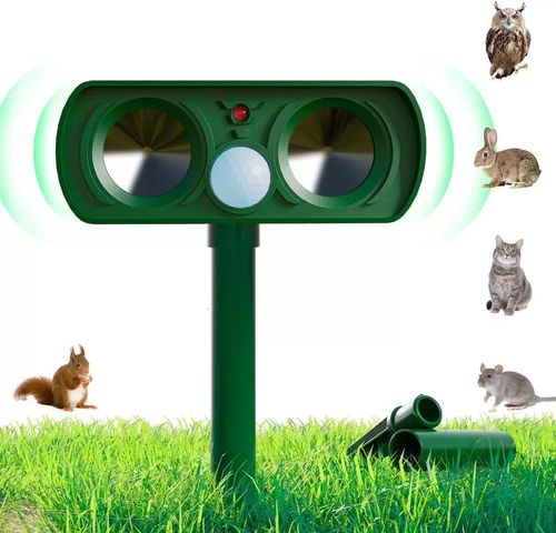 Outdoor solar ultrasonic animal repellent, mouse repellent, bird repellent, dog repellent, rabbit repellent, deer repellent, drive