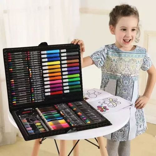 Back to school season 150 pieces of children's watercolor pen student painting set gift box art supplies plastic holiday paintbrush