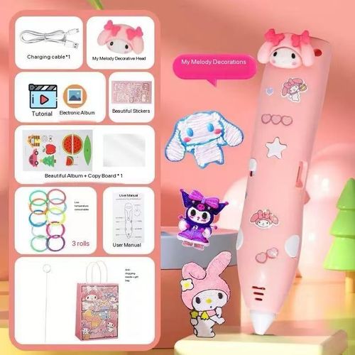 Wireless low temperature 3D printing pen 3D children's three-dimensional painting pen children's student girl gift