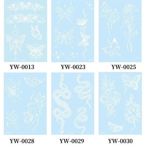 Henna luminous white tattoo stickers high-end face stickers henna arm stickers
