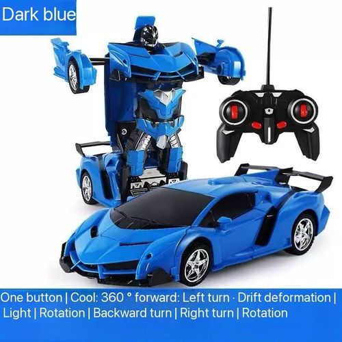 One-click transformable remote control children's racing car, gest-sensing transformable remote control car, Qingtian robot, King Kong model, rechargeable remote control car, sports car boy toy car
