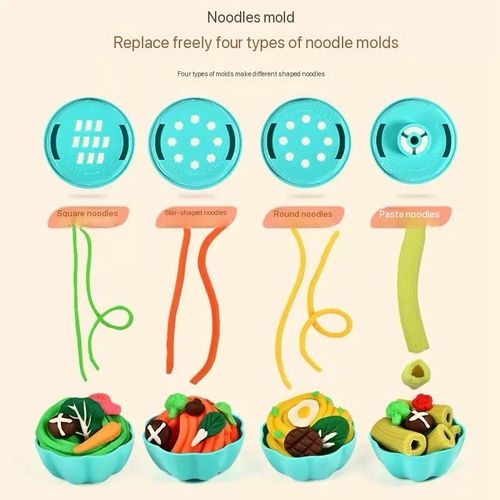 Colored clay noodle machine mold wheat flour plasticine DIY ultra-light clay boys and girls play house children's toys
