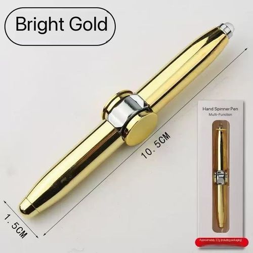 Creative luminous finger gyroscope pen rotating lighting metal fingertip gyroscope ballpoint pen multifunctional boredom relief pen