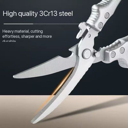 Kitchen scissors, chicken bone scissors, multi-functional scissors for cutting meat, vegetables and fish bones, anti-slip handle scissors, specially designed for the kitchen