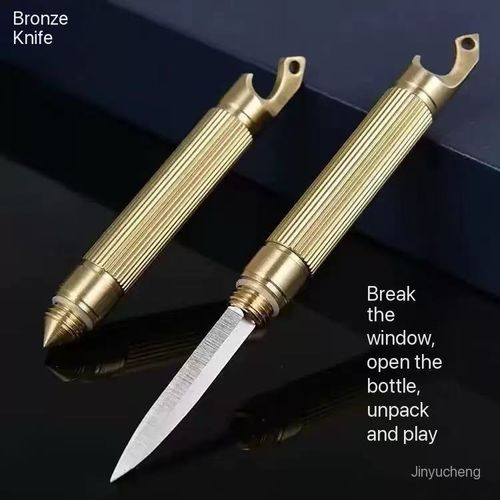 Multi-functional bottle opener knife, mini cool stick, invisible knife, portable self-defense knife, Courier opening knife