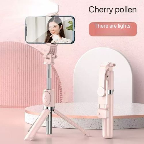 Mobile phone Bluetooth selfie stick extended integrated portable multi-function remote control with beauty fill light mobile phone holder
