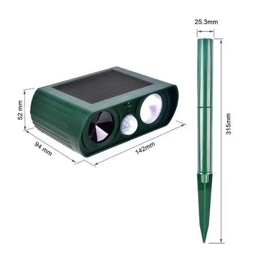 Outdoor solar ultrasonic animal repellent, mouse repellent, bird repellent, dog repellent, rabbit repellent, deer repellent, drive