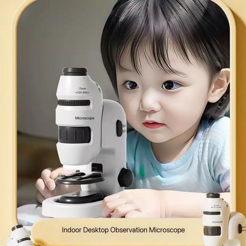 Portable Children's Microscope HD Science Experiment Set Elementary School Experiment Toy Boys and Girls Early Education Puzzle